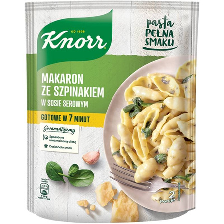 Makaron ze szpinakiem w sosie serowym Knorr 160g 05.2023