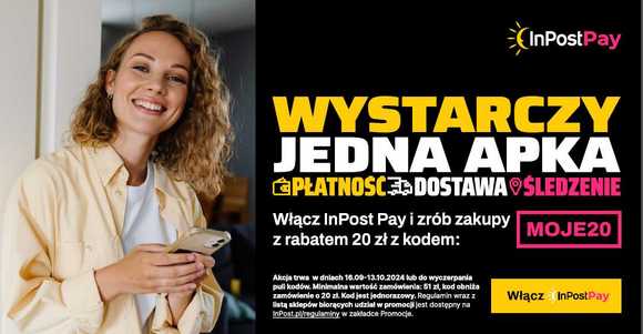 Korzystaj z InPost Pay i odbierz 20zł na zakupy!