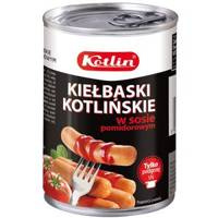 Kiełbaski kotlińskie w sosie pomidorowym Kotlin 390g 08.2026