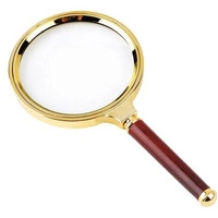 Lupa metalowa złota 90mm DH3739