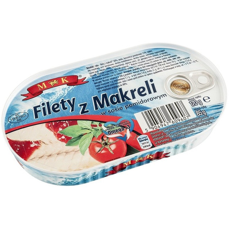Filety z makreli w sosie pomidorowym MK 170g 02.2028