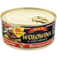 Wołowina w sosie własnym bez konserwantów MK 300g 01.2027