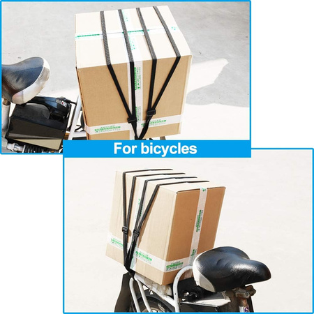 Guma do bagażnika na rower motocykl 45-80cm czarna ET5917