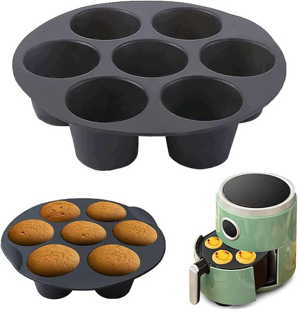 Wkład silikonowy do frytkownicy forma na muffinki okrągły 20cm ET6169