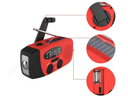 Radio solarne na korbkę power bank AM-FM700