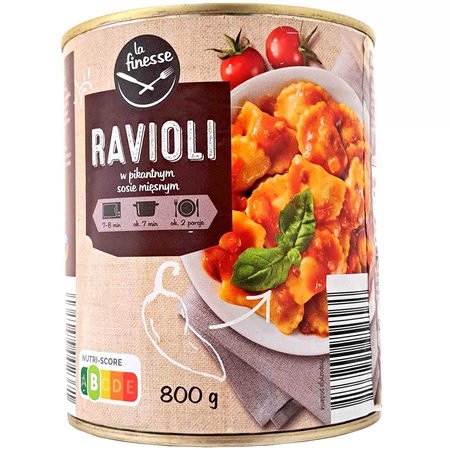 Ravioli w pikantnym socie mięsnym La Finesse 800g 11.2026