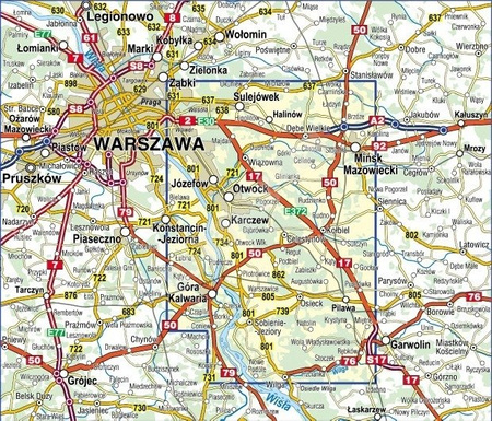 Mapa turystyczna Powiat Otwocki - Mazowiecki Park Krajobrazowy CS6805