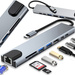 Hub adapter USB-C HDMI 4K Rj45 czytnik SD VG4140