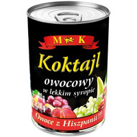 Koktajl owocowy w lekkim syropie w puszce MK 410g 10.2027