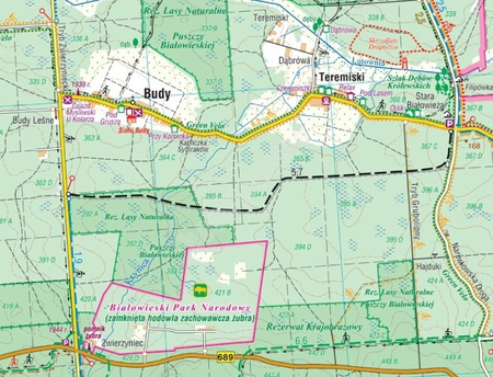 Mapa turystyczna Puszcza Białowieska i okolice Compass CS6804