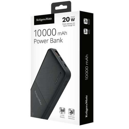 Powerbank 10000mAh USB-C Quick Charge 3.0 Kruger&Matz KM0904