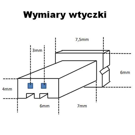 Akumulator 18650 6800mAh 3.7V z kablem i wtyczką XH2.54