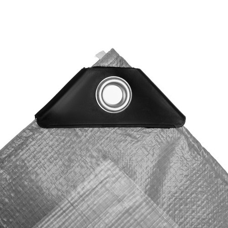 Plandeka 4x5m srebrna gruba IT7899