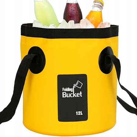 Wiadro składane turystyczne 12l żółte OT7851