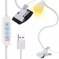 Lampka z klipsem USB biurkowa biała IT3175