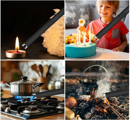 Zapalarka plazmowa długa USB czarna AT5672