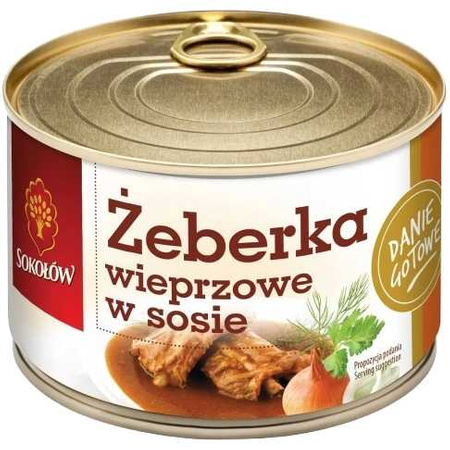 Żeberka wieprzowe w sosie Sokołów 400g 11.2025