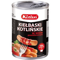 Kiełbaski kotlińskie w sosie pomidorowym Kotlin 390g 05.2027