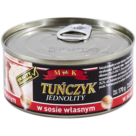Tuńczyk jednolity w sosie własnym MK 170g 04.2029