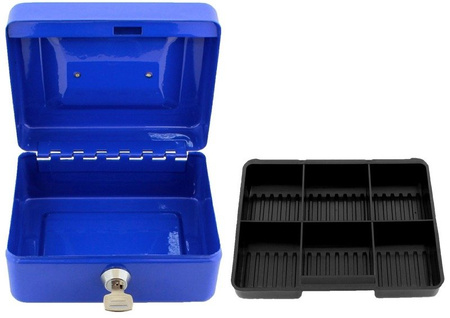 Kasetka na pieniądze 15x12x8cm niebieska VG7513