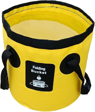 Wiadro składane turystyczne 12l żółte OT7851