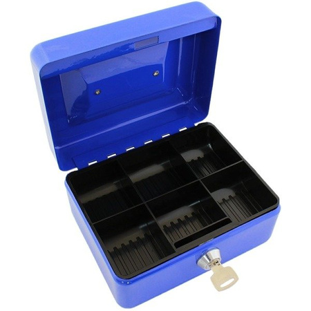 Kasetka na pieniądze 15x12x8cm niebieska VG7513