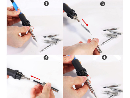 Lutownica z regulacją temperatury zestaw lutowniczy 60W VG6928