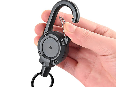 Karabińczyk linka zwijana skipass taktyczny VG7486