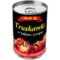 Truskawki w lekkim syropie w puszce MK 410g 03.2026