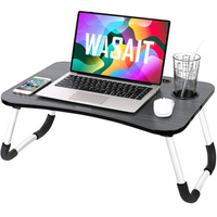 Stolik pod laptopa do łóżka czarny VG5205