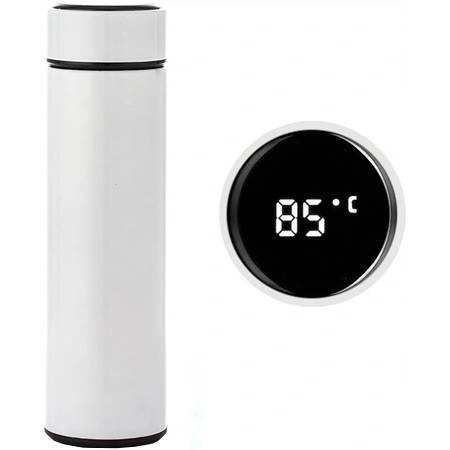Kubek termiczny z termometrem biały 500ml SUS 304