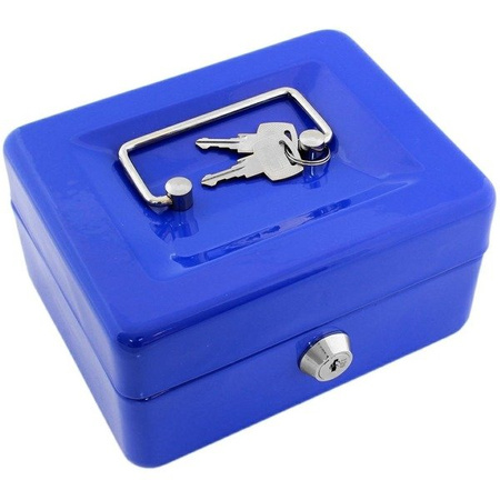 Kasetka na pieniądze 15x12x8cm niebieska VG7513