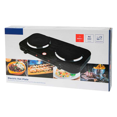 Kuchenka elektryczna 2 palniki  2x1000W BW7475