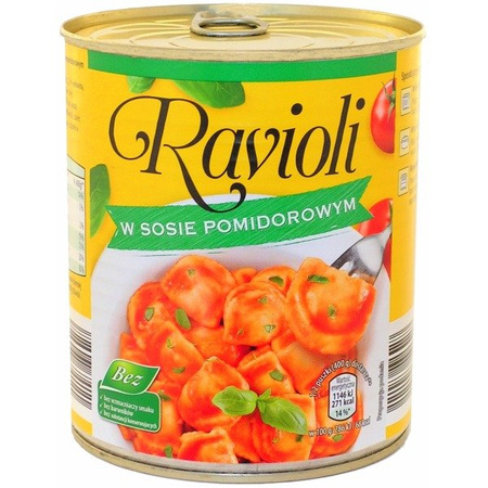 Ravioli w sosie pomidorowym Meridionale Alimenti 800g 05.2027