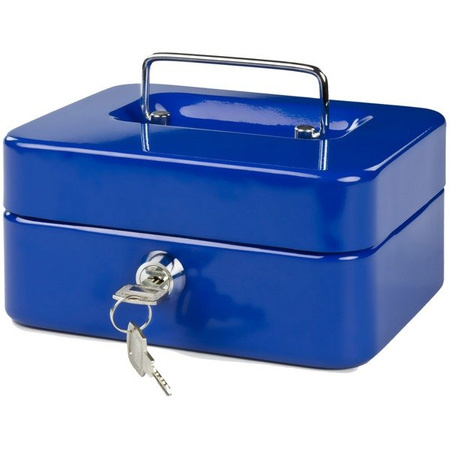 Kasetka na pieniądze 15x12x8cm niebieska VG7513