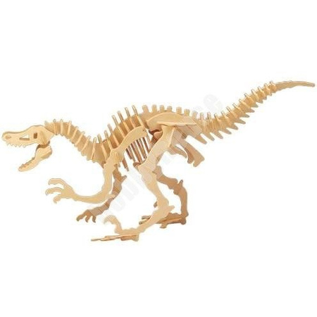 Puzzle drewniane składanka 3D velociraptor J004