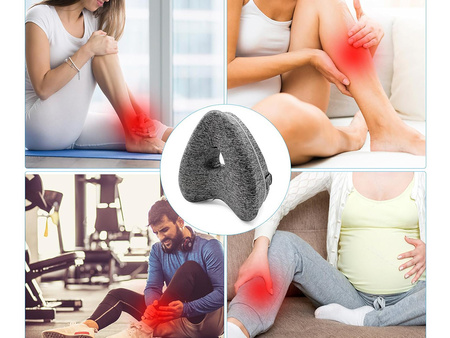 Poduszka między nogi kolana szara AT7284