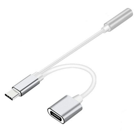 Adapter USB-C audio do słuchawek głośnika miniJack AT7264