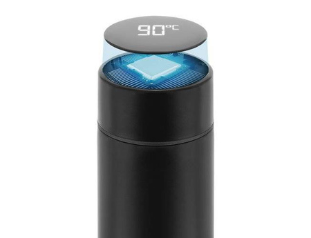 Kubek termiczny smart z termometrem czarny 500ml SUS304