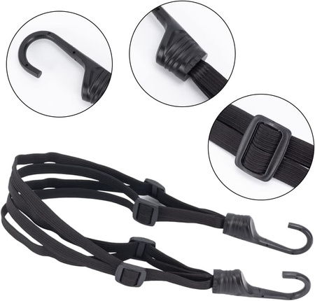 Guma do bagażnika na rower motocykl 45-80cm czarna ET5917