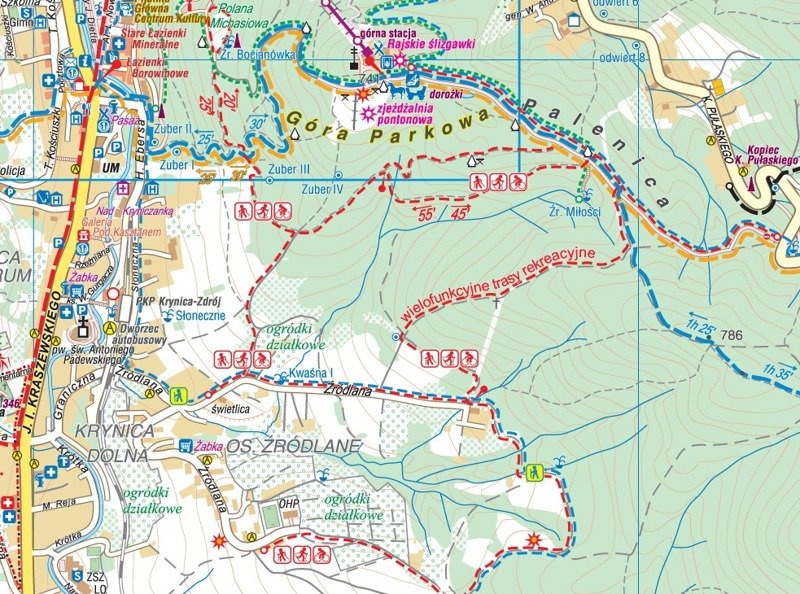 Mapa Krynica-Zdrój Plan Miasta I Okolice Compass CS7622 | Jutro U Ciebie