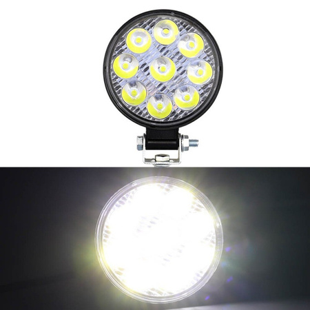 Lampa robocza samochodowa 12V/24V 27W 9 LED AT7198