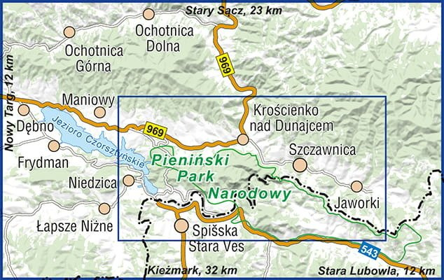 Mapa Laminowana Pieniny Compass Jutro U Ciebie