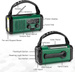 Radio awaryjne na korbkę powerbank solarne USB-C XSY330