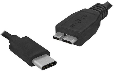 Kabel USB Type-C - Micro USB 3.0 1m czarny LX8431