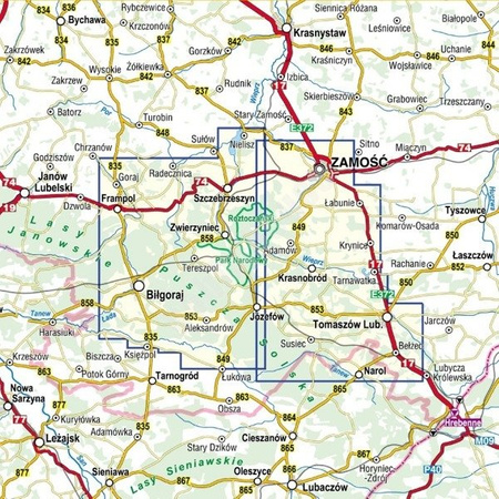 Mapa turystyczna Roztocze Środkowe Compass CS6801