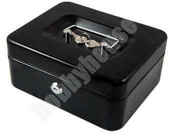 Kasetka metalowa na pieniądze 20x16x9cm czarna AT4413BK