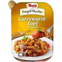 Danie obiadowe makaron z kiełbasą currywurst Buss 300g 03.2024