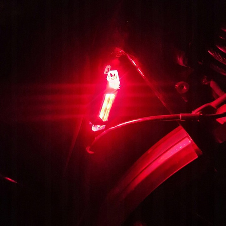 Lampki rowerowe przód tył zestaw USB PT6686