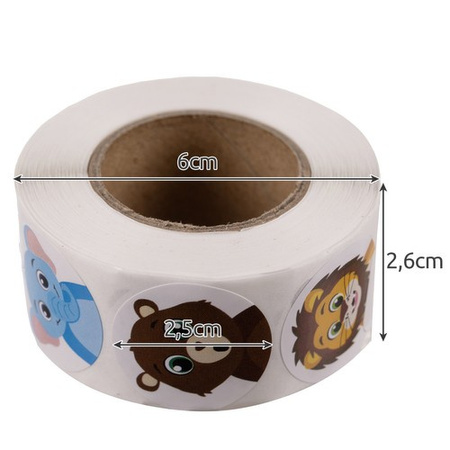 Naklejki motywacyjne dla dzieci zwierzęta 500 szt. IT3057